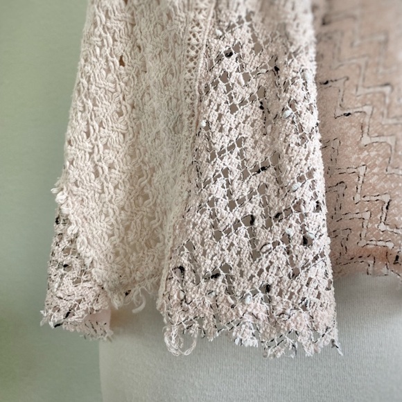 FREE PEOPLE | Blush Pink Open Knit
Racerback Top - Picture 3 of 7